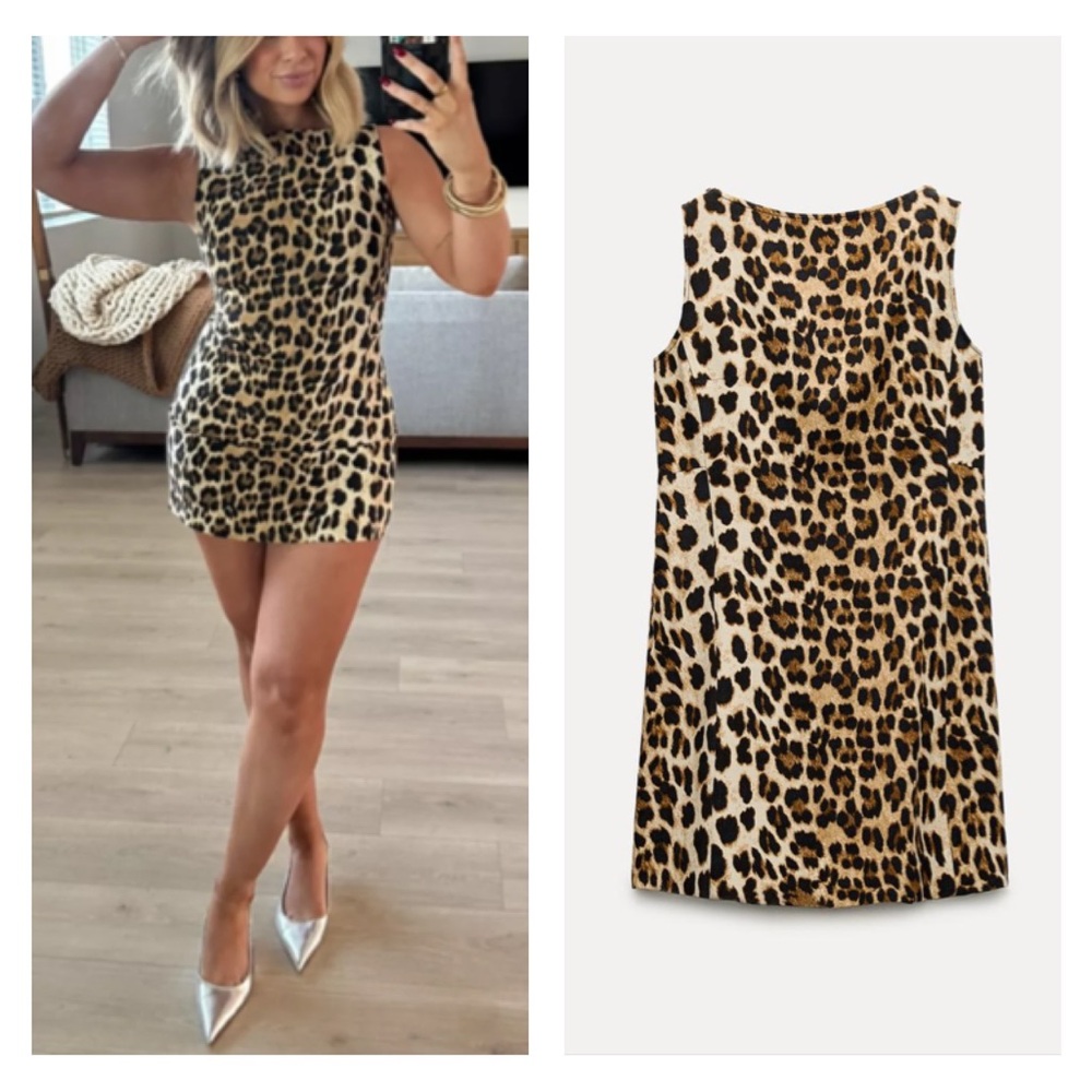 NWT Zara animal print dress